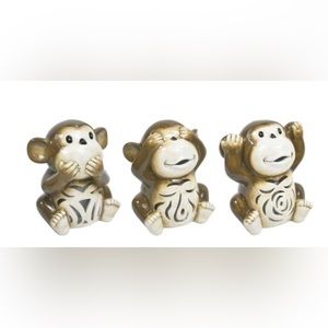 Enchanted Garden 7.8" Ceramic Monkey LED Lantern - Assorted Styles